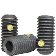 NEWPORT FASTENERS Nylon Pellet Socet Set Screws Cup Point, 1/4-20 x 1", Alloy Steel, Black Oxide, Hex Socket , 100PK 524605-100
